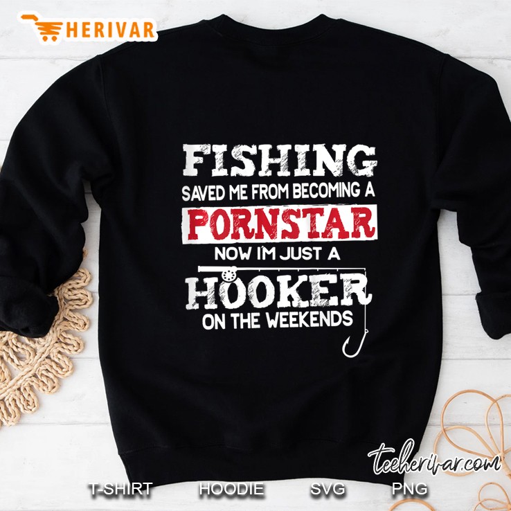 Womens Fishing Saved Me From Becoming A Pornstar Tank Top Mugs