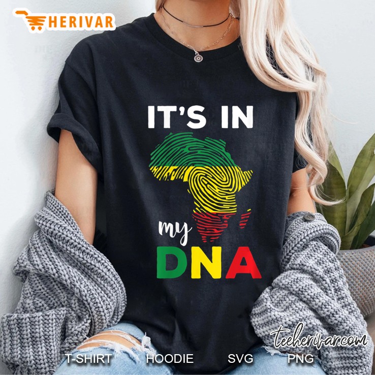 Womens Its In My Dna - Black History Month African Roots Gift V-Neck Hoodie