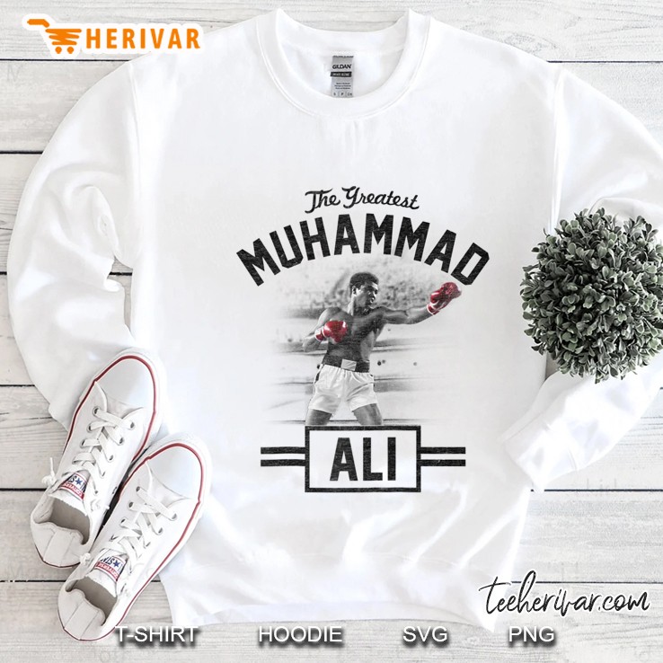 Muhammad Ali Standing Tal Raglan Baseball Tee Mugs