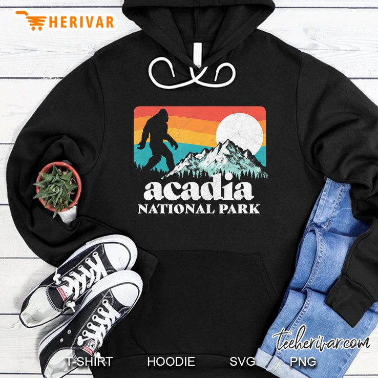 Acadia National Park Maine Bigfoot Mountains Hoodie