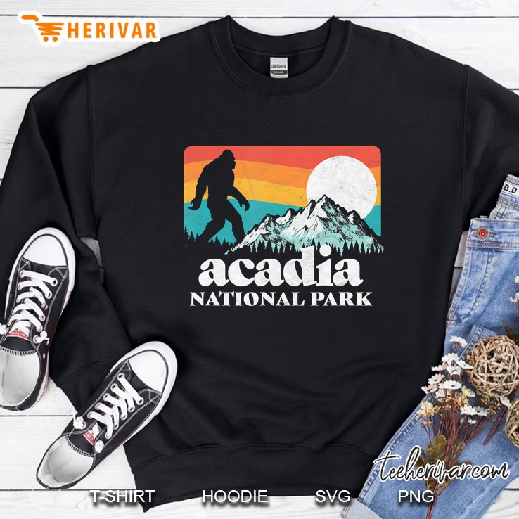 Acadia National Park Maine Bigfoot Mountains Sweatshirt