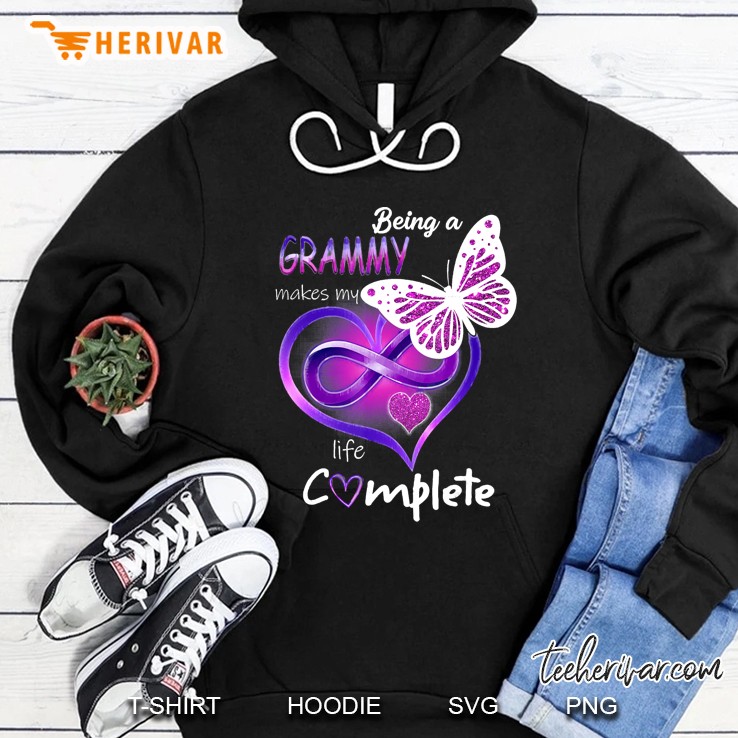 Being A Grammy Makes My Life Complete Butterfly Hoodie