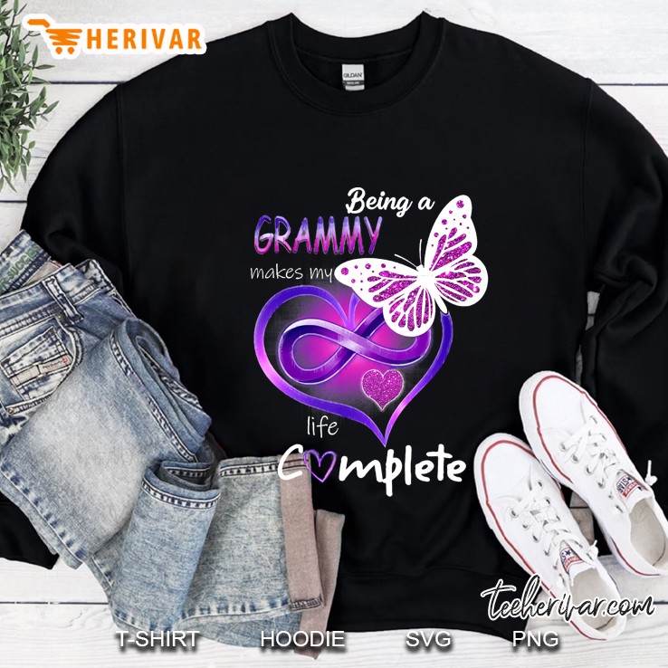 Being A Grammy Makes My Life Complete Butterfly Sweatshirt