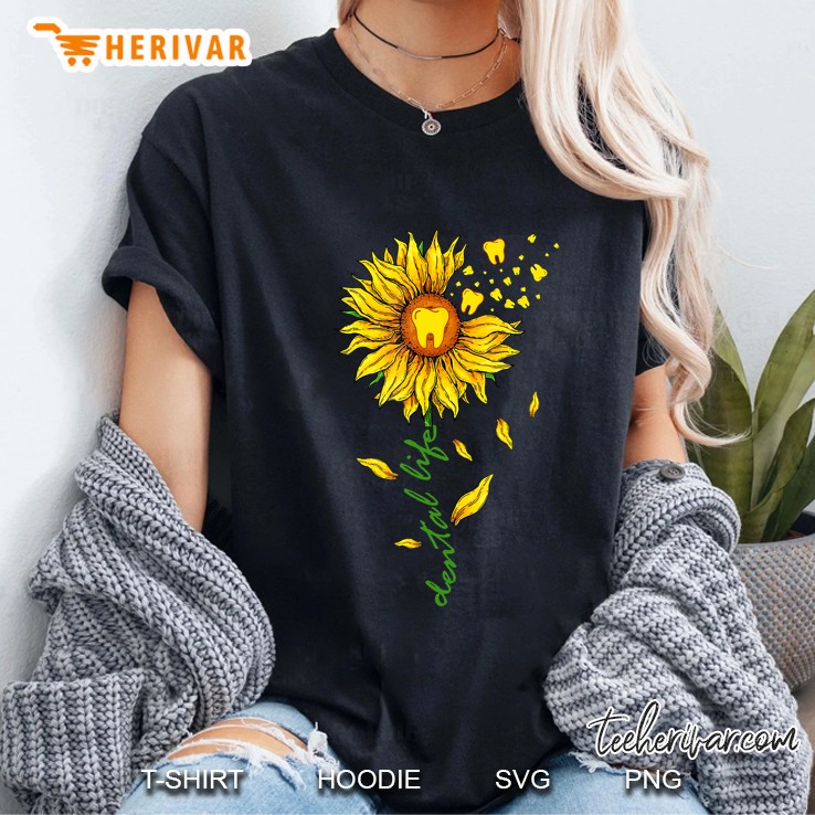 Sunflower Dental Life Dental Assistant Teeth Gift Girl Hoodie