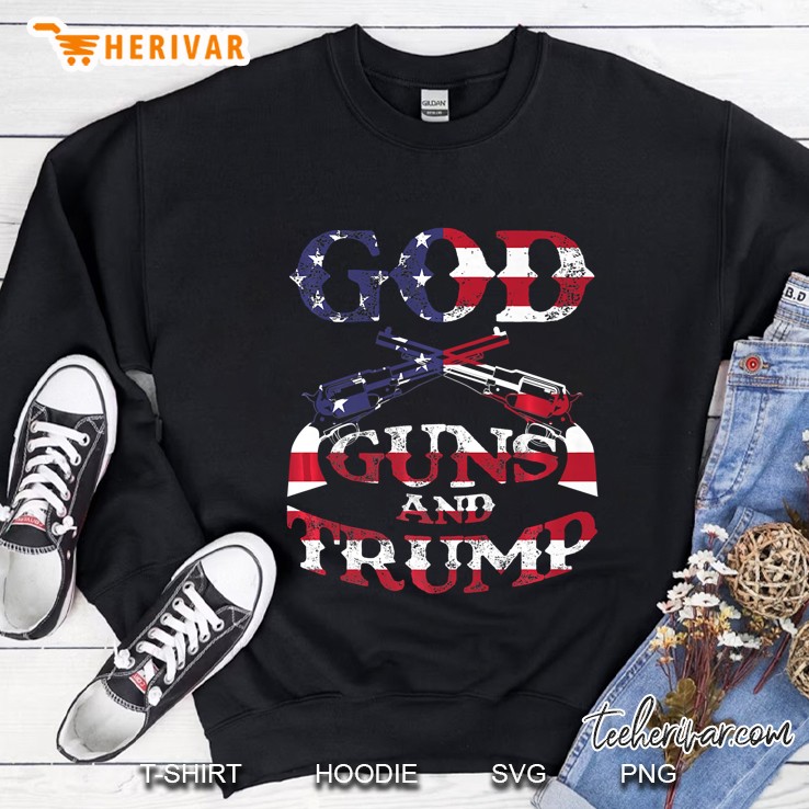 God Guns And Trump Shirt - American Flag Epic Mugs