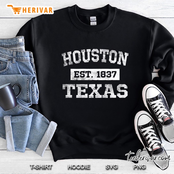 Houston Texas Est. 1837 Distressed Sweatshirt
