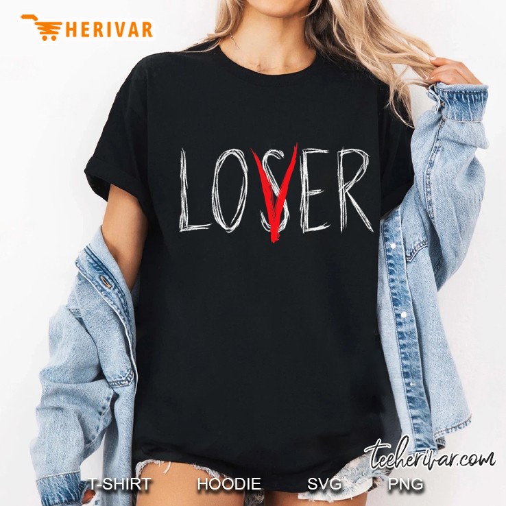 Loser Lover Shirt Horror Novelty Scary Movie Loser Lover Ladies Tee