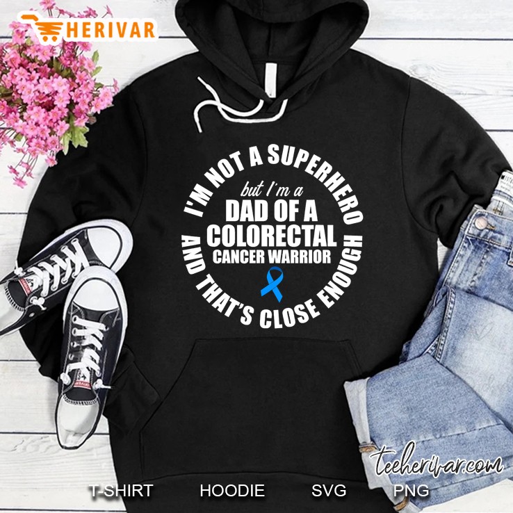 Mens Colorectal Cancer Survivor Dad Hero Crc Warrior Hoodie