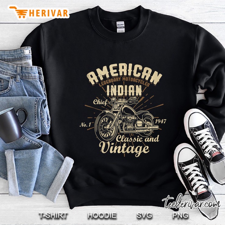 Retro Vintage American Motorcycle Indian For Old Biker Gifts Sweatshirt