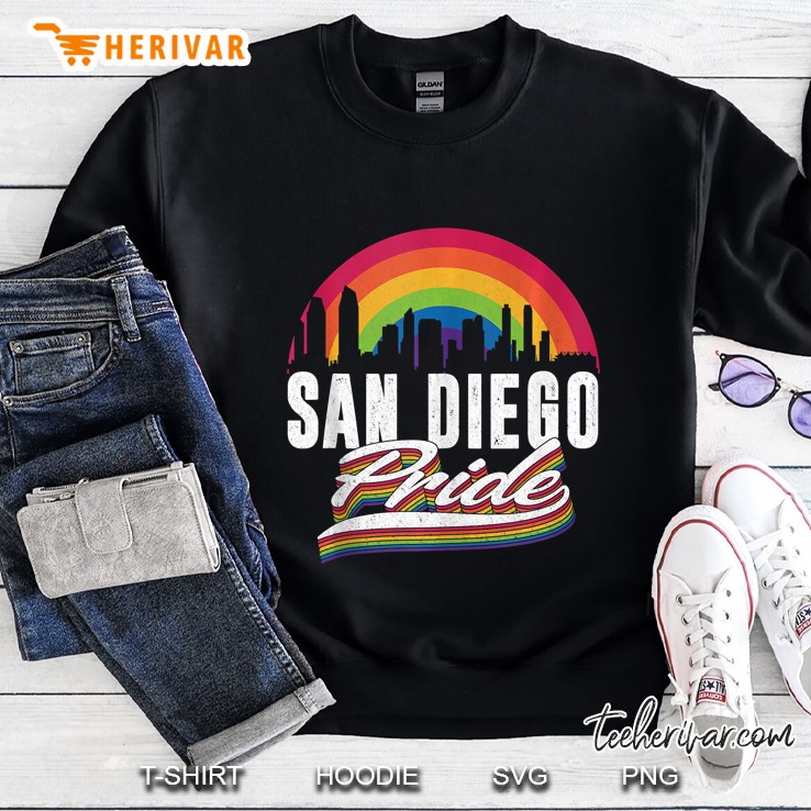 San Diego California Lgbtq Gay Pride Rainbow Gift Sweatshirt