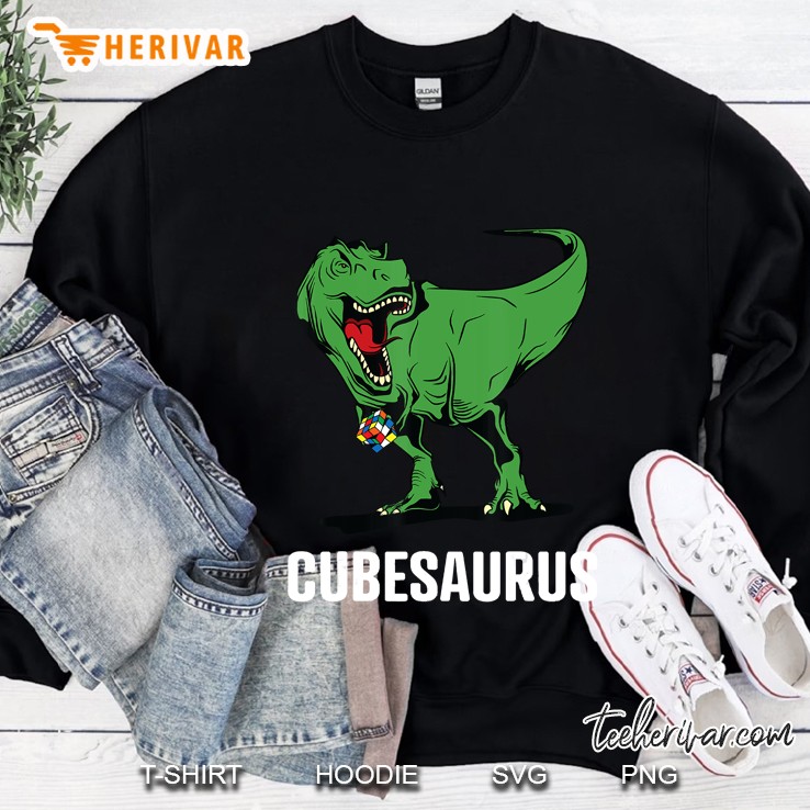 Speed Cubing Puzzle Cube Dinosaur T-Rex Cubesaurus Sweatshirt