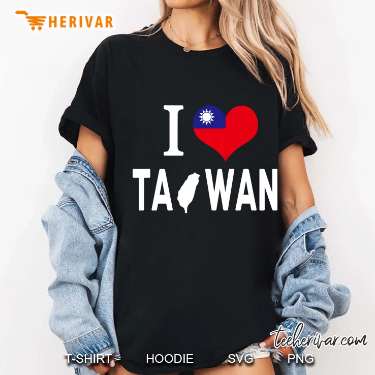 Taiwan Flag Republic Of China Roc Flag Map Tee Ladies Tee