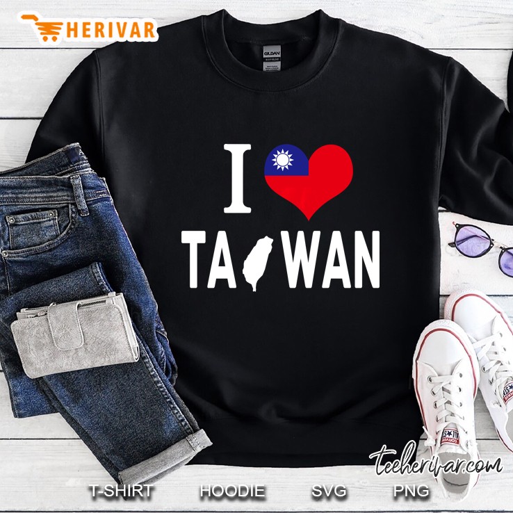 Taiwan Flag Republic Of China Roc Flag Map Tee Sweatshirt