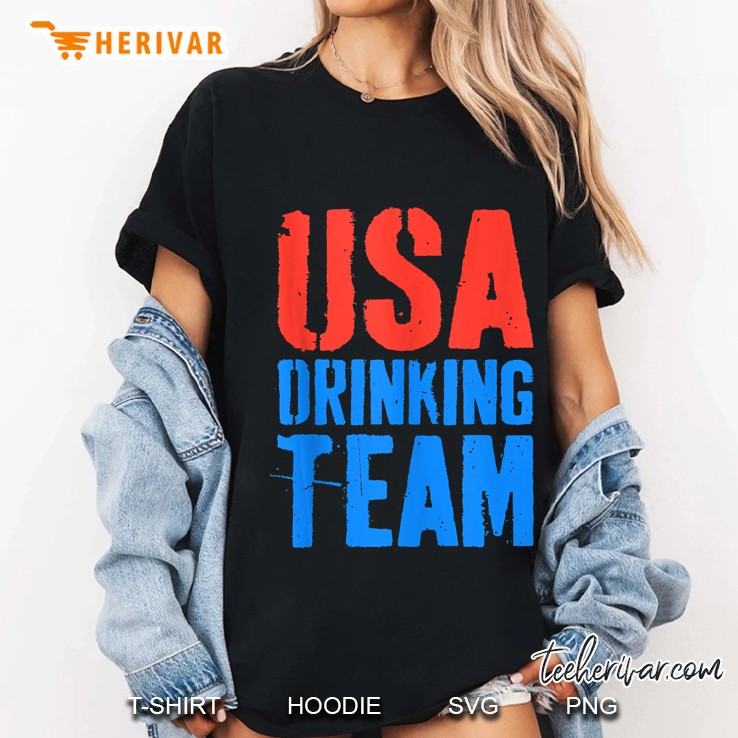 Usa Drinking Team 4Th Of July Gift Ladies Tee