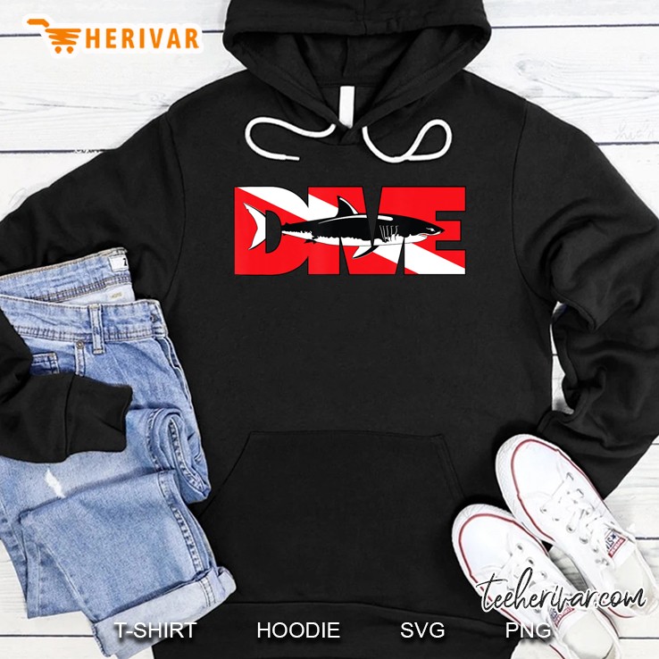 Certified Fish Scuba Dive Great White Shark Hoodie