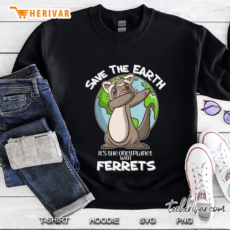 Dabbing Ferret Earth Day Shirt For Kids, Women, & Men Gift Mugs