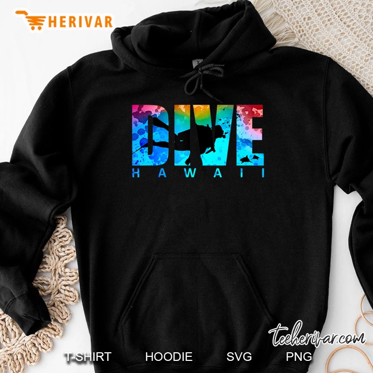 Dive Hawaii Sunset Sharks Scuba Diver Diving Snorkeling Gift Hoodie