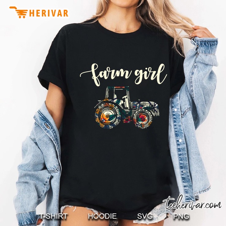 Farm Girl Loves Tractors Loves Life On The Farm Ladies Tee