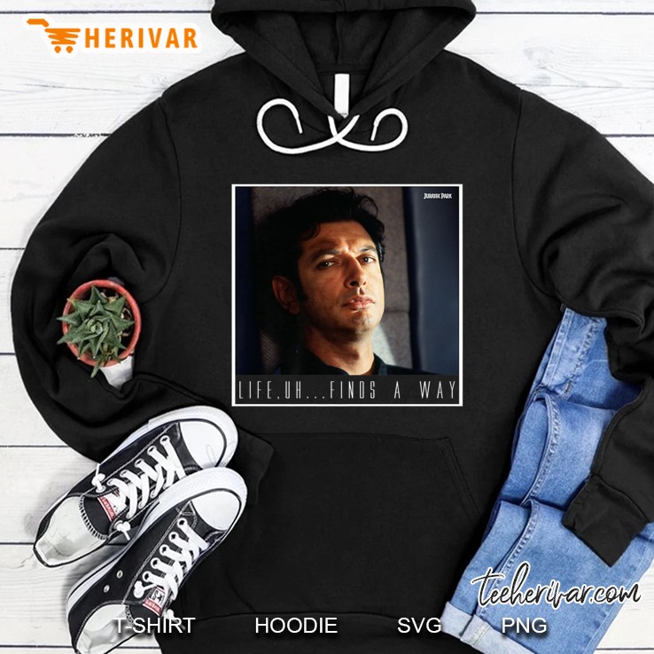 Jurassic Park Ian Malcolm Life Finds A Way Premium Hoodie