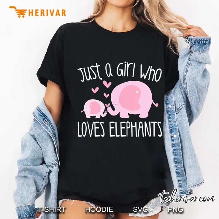 Just A Girl Who Loves Elephants Mom Baby Toddler Kids Gift Hoodie