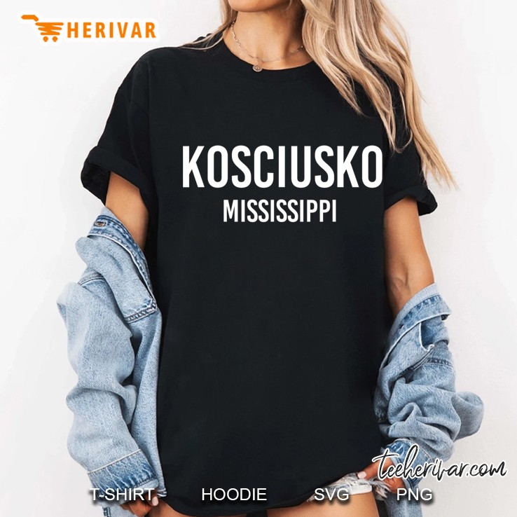 Kosciusko Mississippi Ms Usa Patriotic Vintage Sports Ladies Tee