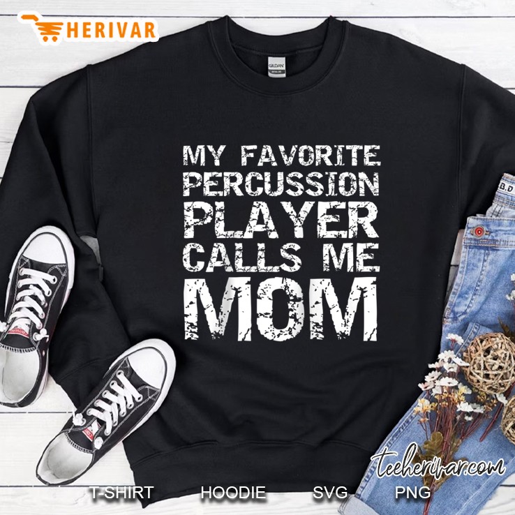 Marching Band Mom My Favorite Percussion Player Calls Me Mom Raglan Baseball Tee Mugs