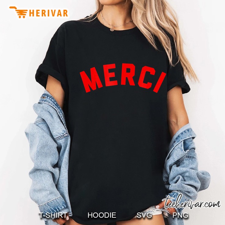 Merci French Slogan Tshirt Ladies Tee