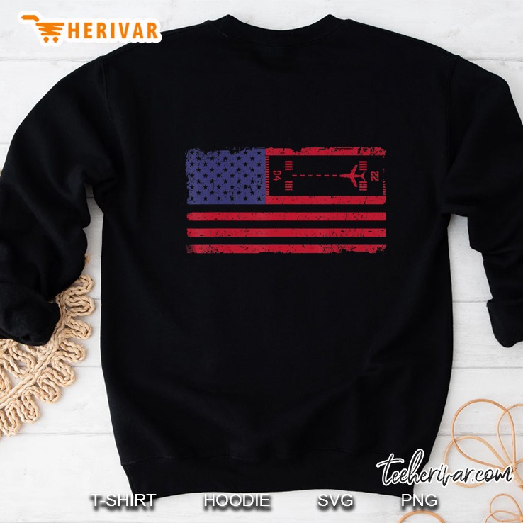 Patriotic Aviation With The American Flag Sweatshirt