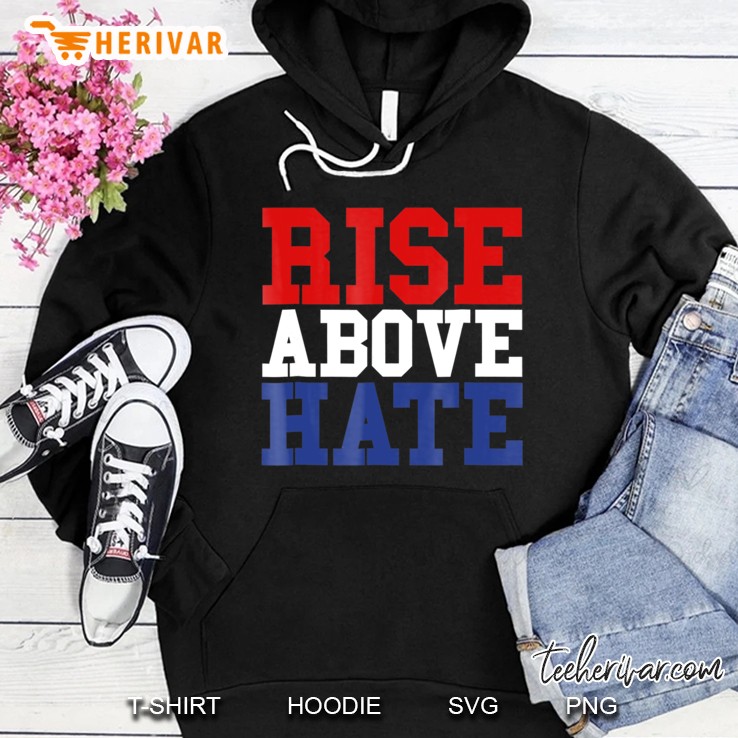 Rise Above Hate Red White And Blue America Mugs