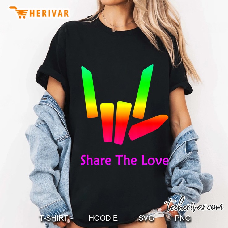 Share The Love Merch For Kids And Youth - Back Side Premium Ladies Tee