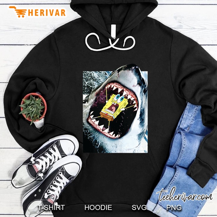 Shark Eating Spongebob Squarepants Tank Top Hoodie