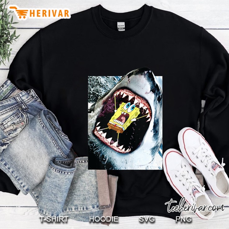 Shark Eating Spongebob Squarepants Tank Top Sweatshirt