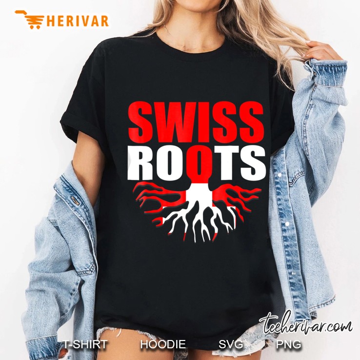 Storecastle Swiss Roots Switzerland Gift Pride Flag Ladies Tee