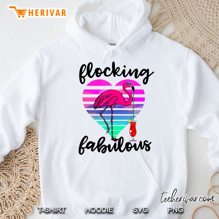 Flocking Fabulous Shirt Retro Pink Flamingo Lover Hoodie