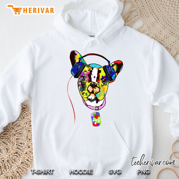 French Bulldog Shirt Music Headphones Funny Dog Mugs