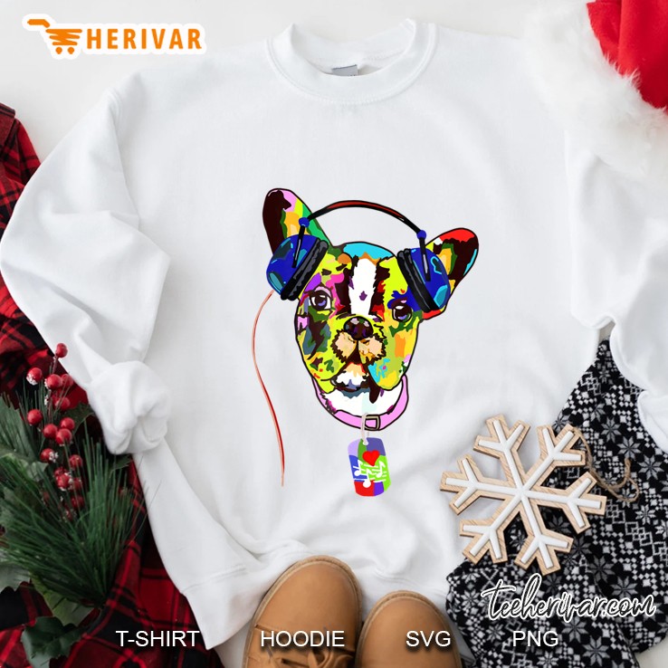 French Bulldog Shirt Music Headphones Funny Dog Mugs