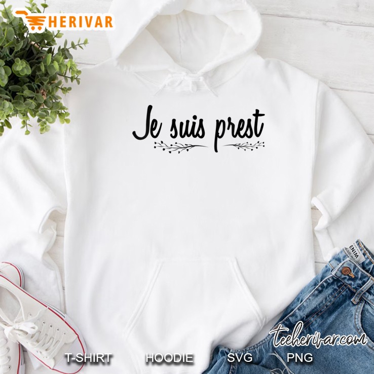 Womens Je Suis Prest Scots Scotland V-Neck Hoodie
