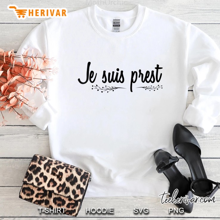 Womens Je Suis Prest Scots Scotland V-Neck Sweatshirt