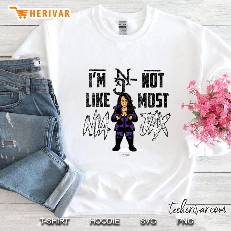 Womens Nerds Clothing Nia Jax Not Like Most V-Neck Sweatshirt