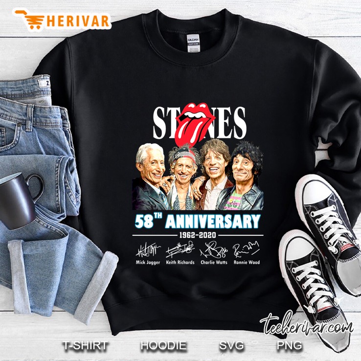 Stones 58th Anniversary 1962-2020 Signatures Version Sweatshirt