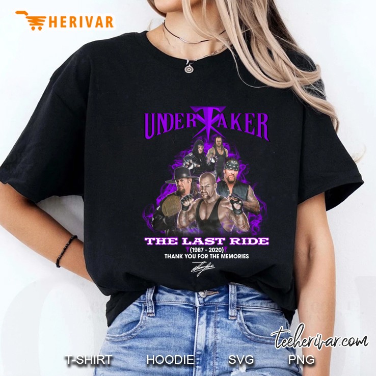 Undertaker The Last Ride 1987-2020 Thank You For The Memories Ladies Tee