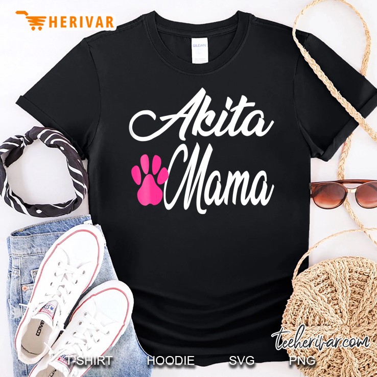 Akita Dog Mom Gift Women Wife Girlfriend Shirt