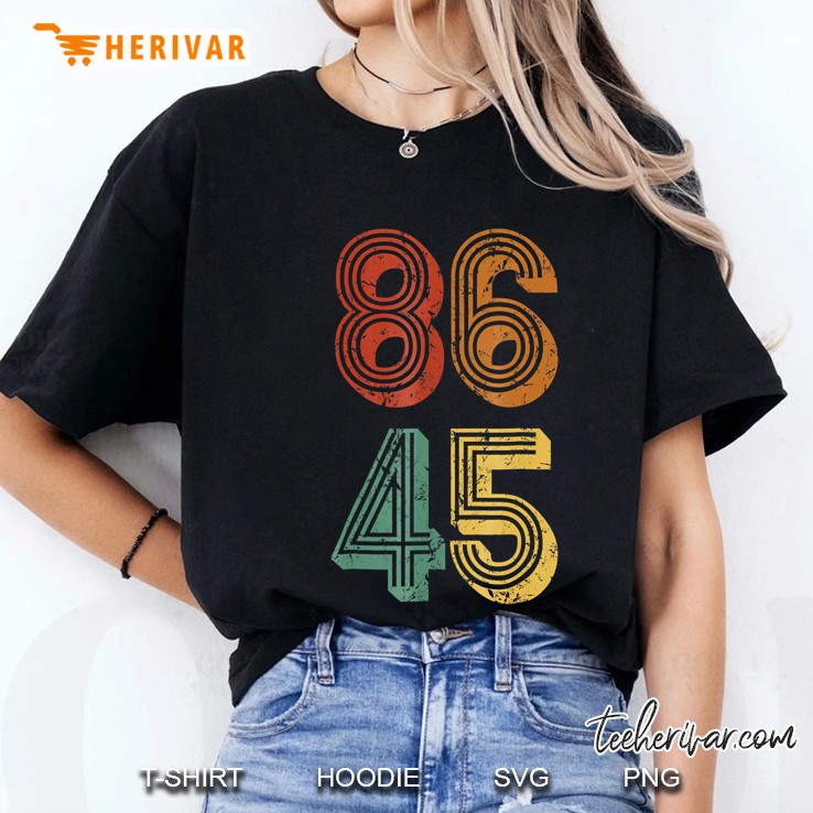 Anti Trump 86 45 Resist No Donald Retro Gift Tee Ladies Tee