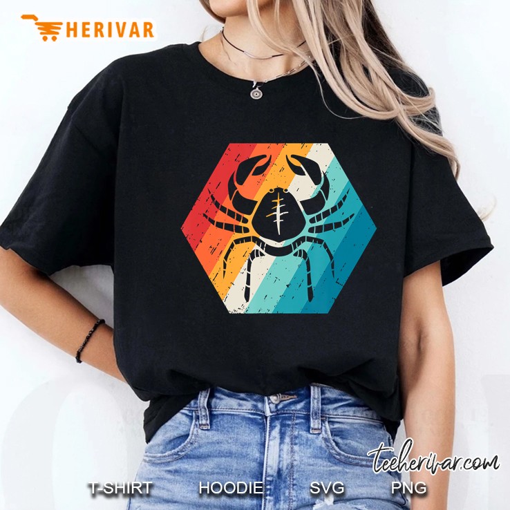 Cancer Zodiac Sign Retro Astrology Birthday Gift Ladies Tee