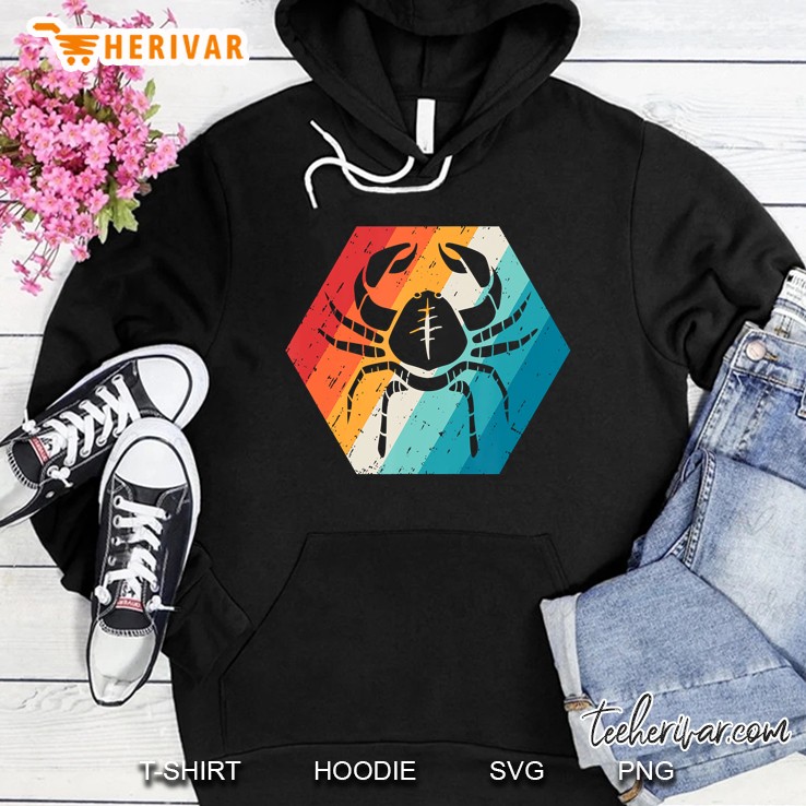 Cancer Zodiac Sign Retro Astrology Birthday Gift Hoodie