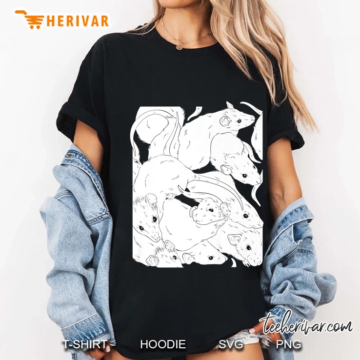 Creepy Cute Rat King I Wicca Witch Pastel Goth Rats Premium Ladies Tee