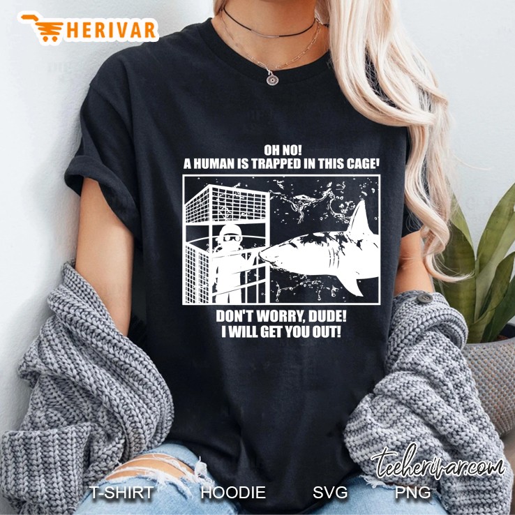 Friendly Great White Shark Cage Diving Ladies Tee