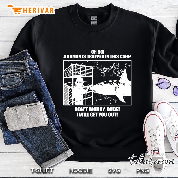 Friendly Great White Shark Cage Diving Sweatshirt