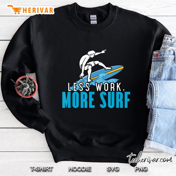 Funny Summer Beach Wave Surfing Less Work More Surf Mugs