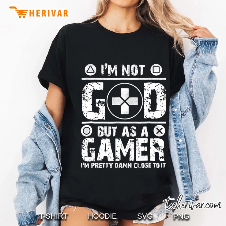 Gaming God Shirt - Pro Gamer Funny Retro Gaming Ladies Tee